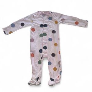 Magnetic Me Cloudstretch™ Magnetic Footie- Big Dots/ Size 3-6M(12-16 lbs) FLAWED